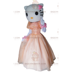 BIGGYMONKEY™ mascottekostuum van Hello Kitty, de witte kat met