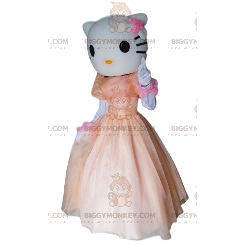 BIGGYMONKEY™ mascottekostuum van Hello Kitty, de witte kat met