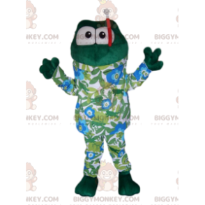Frog BIGGYMONKEY™ Mascot Costume with Wetsuit and Snorkel -