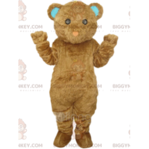 Fantasia de mascote BIGGYMONKEY™ filhote de urso marrom com focinho de coração pequeno - Mascote urso - BiggyMonkey.com