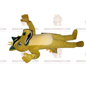 BIGGYMONKEY™ Costume da mascotte di drago giallo scontento con