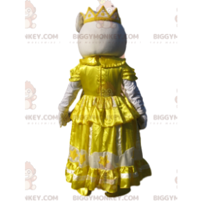 Kostým maskota BIGGYMONKEY™ od Hello Kitty, slavné kočky ve žlutých šatech - Maskoti slavní lidé - BiggyMonkey.com