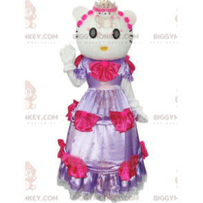 Στολή μασκότ BIGGYMONKEY™ από τη Hello Kitty, τη διάσημη γάτα με ένα μωβ φόρεμα - Μασκότ διάσημων χαρακτήρων - BiggyMonkey.com