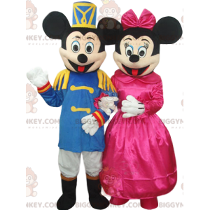 Super Stylish Mickey and Minnie Duo BIGGYMONKEY™ Mascot Costume