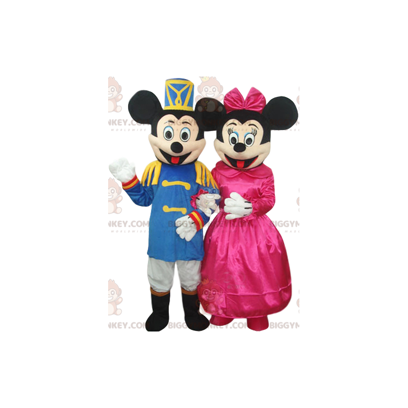 Super Stylish Mickey and Minnie Duo BIGGYMONKEY™ Mascot Costume