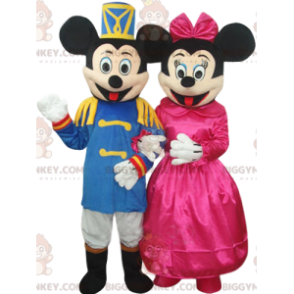 Super Stylish Mickey and Minnie Duo BIGGYMONKEY™ Mascot Costume