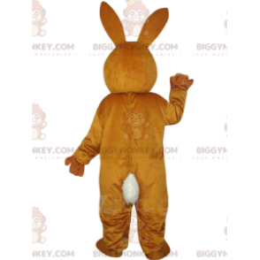 Muy lindo disfraz de mascota de conejo marrón y blanco