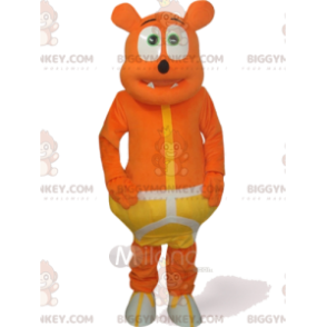 Divertente costume da mascotte dell'orso arancione BIGGYMONKEY™