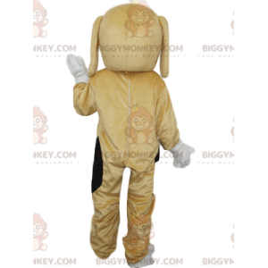 Beige and White Dog BIGGYMONKEY™ Mascot Costume. dog costume -