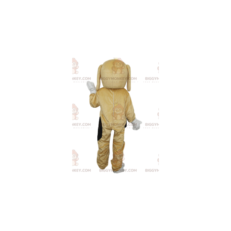 Beige en witte hond BIGGYMONKEY™ mascottekostuum. hondenkostuum Beige en witte hond BIGGYMONKEY™ mascottekostuum. hondenkostuum