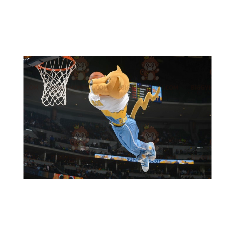 BIGGYMONKEY™ Mascot Costume Yellow & White Tiger Sizes L (175-180CM)