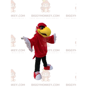 Costume de mascotte BIGGYMONKEY™ d'aigle rouge avec un gros bec