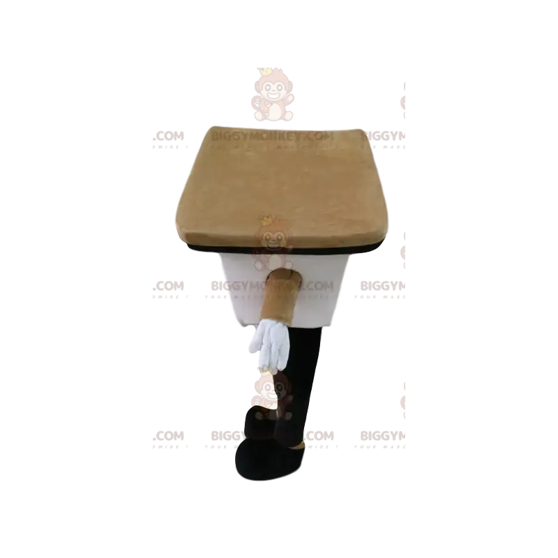 Cremefarbenes und weißes Haus BIGGYMONKEY™ Maskottchenkostüm