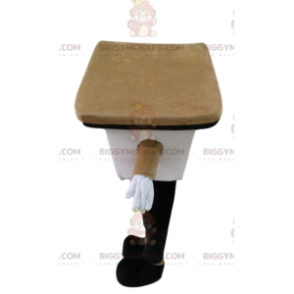 Cream and White House BIGGYMONKEY™ Mascot Costume with