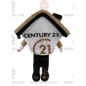 Traje de mascote creme e branco da casa BIGGYMONKEY™ com