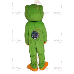 Zeer vriendelijke groene kikker BIGGYMONKEY™ mascottekostuum.