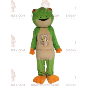 Veldig vennlig grønn frosk BIGGYMONKEY™ maskotkostyme. froske kostyme - Froskemasker - BIGGYMONKEY_013092 - BiggyMonkey.com