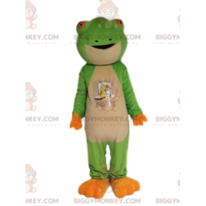 Veldig vennlig grønn frosk BIGGYMONKEY™ maskotkostyme. froske kostyme - Froskemasker - BIGGYMONKEY_013092 - BiggyMonkey.com