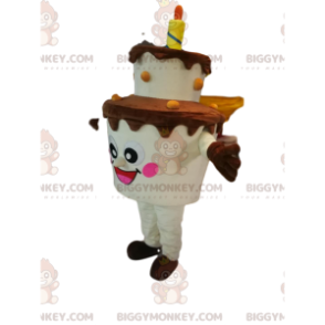 BIGGYMONKEY™ maskotdrakt to-lagskake, med stearinlys. kake kostyme - Matmaskot - BIGGYMONKEY_013093 - BiggyMonkey.com
