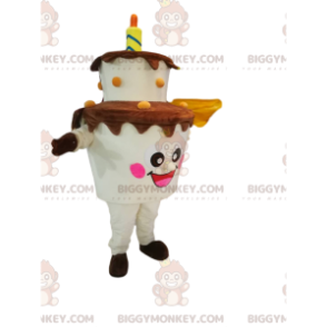 BIGGYMONKEY™ maskotdrakt to-lagskake, med stearinlys. kake kostyme - Matmaskot - BIGGYMONKEY_013093 - BiggyMonkey.com