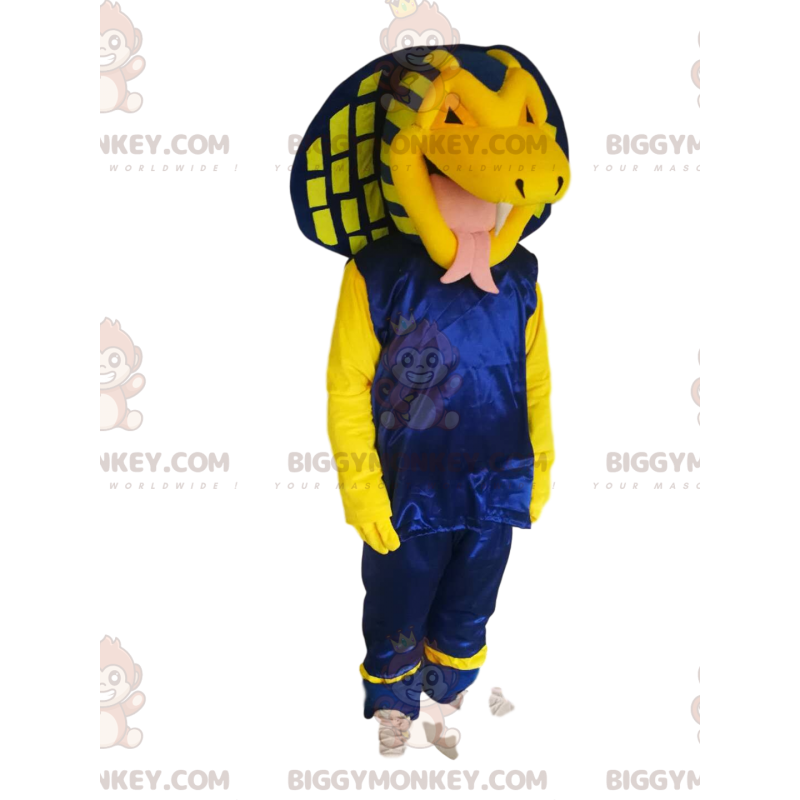 Charles Keasing gegevens verschil BIGGYMONKEY™ mascottekostuum van gele cobra-slang Besnoeiing L (175-180 cm)