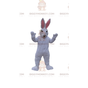 BIGGYMONKEY™ White Rabbit Wicked Looking Mascot Costume. bunny