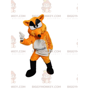 Costume de mascotte BIGGYMONKEY™ de renard orange et blanc.