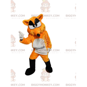 Disfraz de mascota BIGGYMONKEY™ de zorro naranja y blanco.