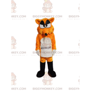 Orange and White Fox BIGGYMONKEY™ Mascot Costume. fox costume -