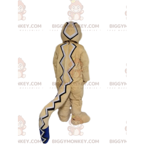 Fun beige snake BIGGYMONKEY™ mascot costume. snake costume -