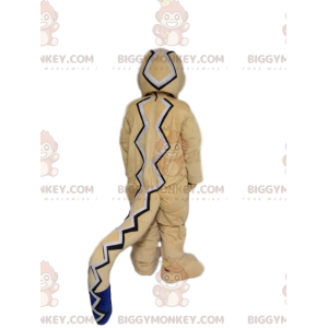 Leuk beige slang BIGGYMONKEY™ mascottekostuum. slangenpak -