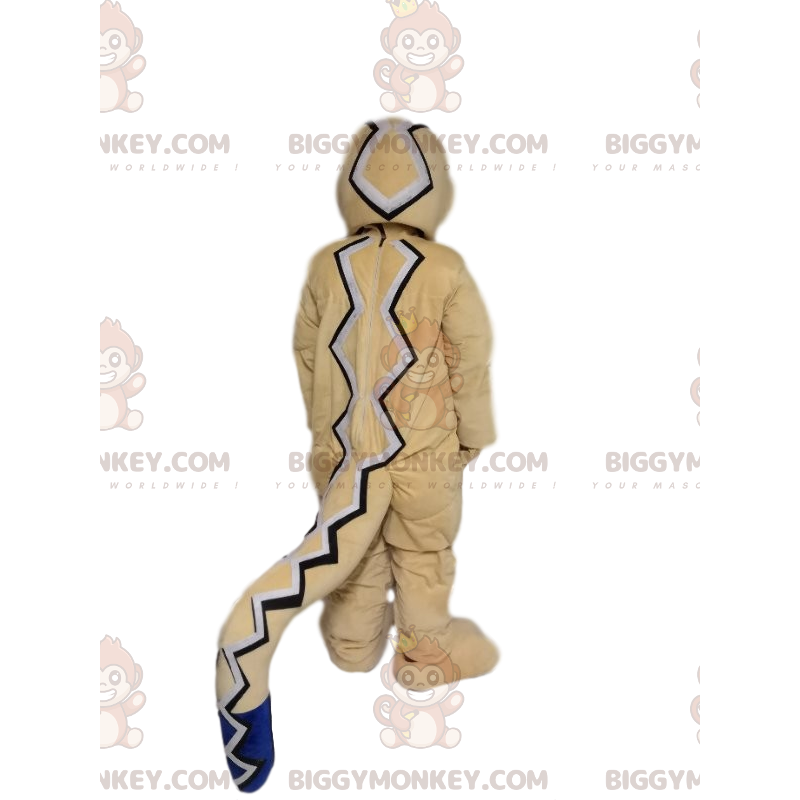 Divertente costume da mascotte BIGGYMONKEY™ serpente beige. Divertente costume da mascotte BIGGYMONKEY™ serpente beige.