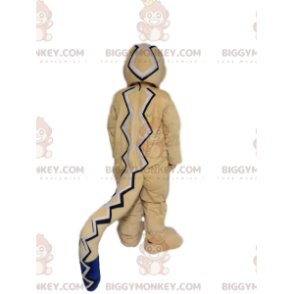 Fun beige snake BIGGYMONKEY™ mascot costume. snake costume -