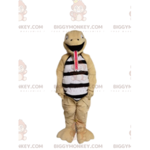 Zábavný kostým maskota béžového hada BIGGYMONKEY™. hadí kostým