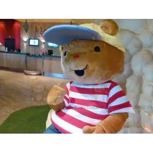 Costume de mascotte BIGGYMONKEY™ de nounours marron avec un