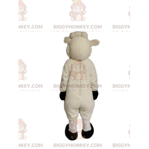 Πολύ χαμογελαστό κοστούμι μασκότ BIGGYMONKEY™ White Sheep. στολή προβάτου - Μασκότ προβάτων - BiggyMonkey.com