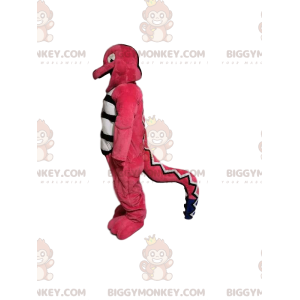 Lustiges rosafarbenes BIGGYMONKEY™-Maskottchen-Kostüm. Eidechse