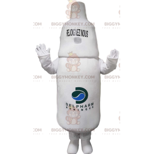Vit flaska BIGGYMONKEY™ maskotdräkt. flask kostym - BiggyMonkey