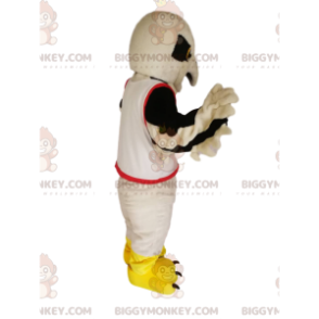 Witte steenarend BIGGYMONKEY™ mascottekostuum in supportersshirt - Vogel mascotte - BIGGYMONKEY_013116 - BiggyMonkey.com