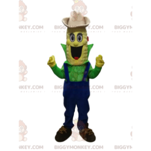  Costume da mascotte allegra pannocchia di mais BIGGYMONKEY™ con cappello da cowboy - Mascotte alimentare - BiggyMonkey.com