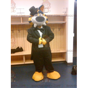 BIGGYMONKEY™ Maskotkostume Sort & Hvid Gul Tiger Dress Up Sort