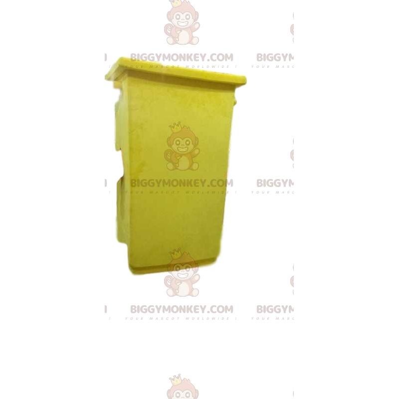 Big Smile Yellow Recycling Bin BIGGYMONKEY™ Mascot Costume -