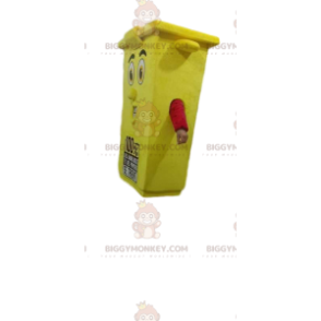Big Smile Yellow Recycling Bin BIGGYMONKEY™ Mascot Costume -