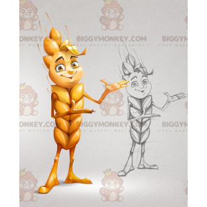 Costume de mascotte BIGGYMONKEY™ d'épi de maïs jaune et géant -