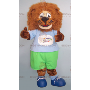 Kostým maskota BIGGYMONKEY™ všech chlupatých hnědých lvů v
