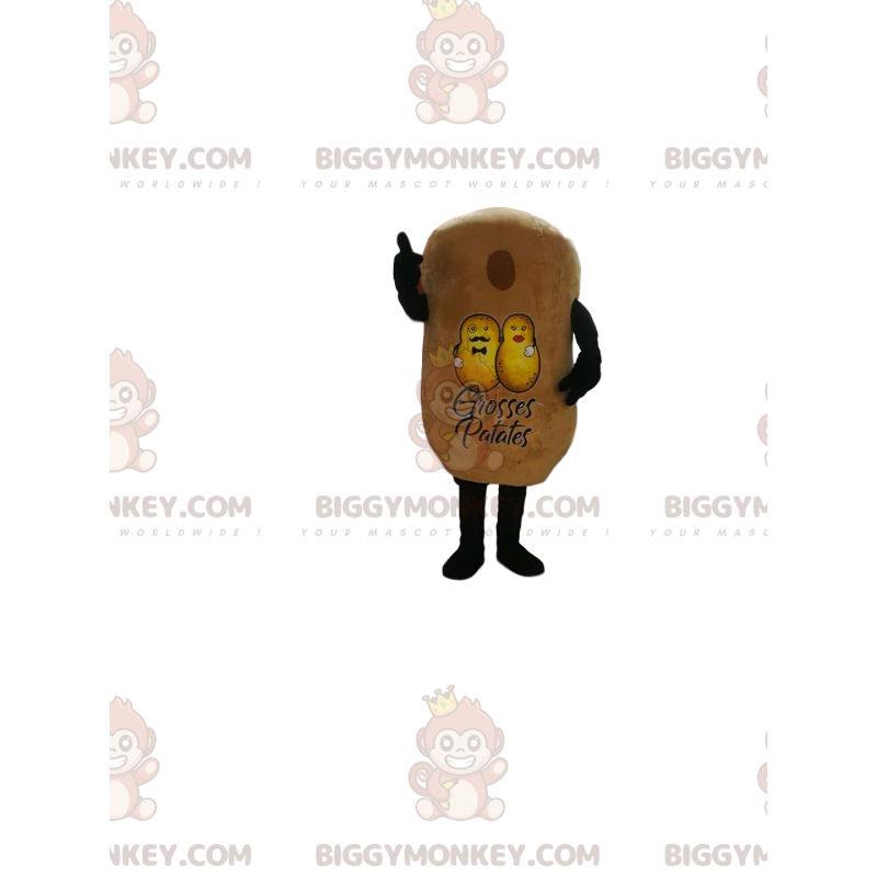 Costume de mascotte BIGGYMONKEY™ de patate jaune. Costume de Costume de mascotte BIGGYMONKEY™ de patate jaune. Costume de