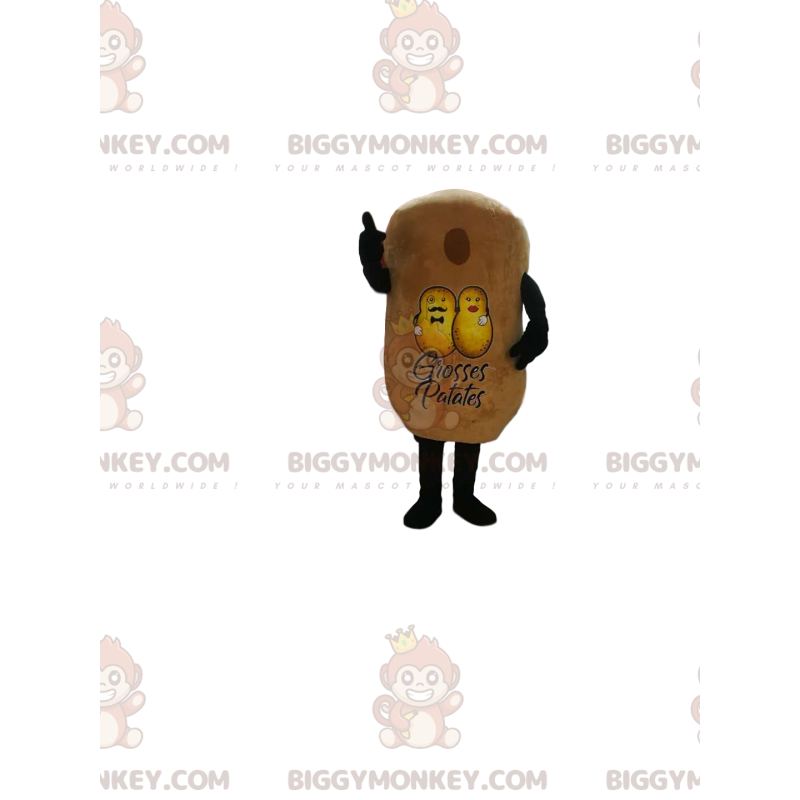 Fantasia de mascote BIGGYMONKEY™ de batata amarela. fantasia de