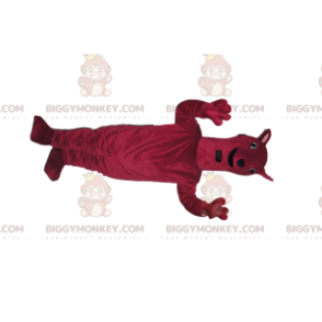 BIGGYMONKEY™ mascot costume very cheerful fuchsia large dog.