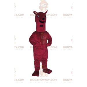 BIGGYMONKEY™ mascot costume very cheerful fuchsia large dog.