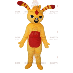 Disfraz de mascota BIGGYMONKEY™ de criatura divertida amarilla